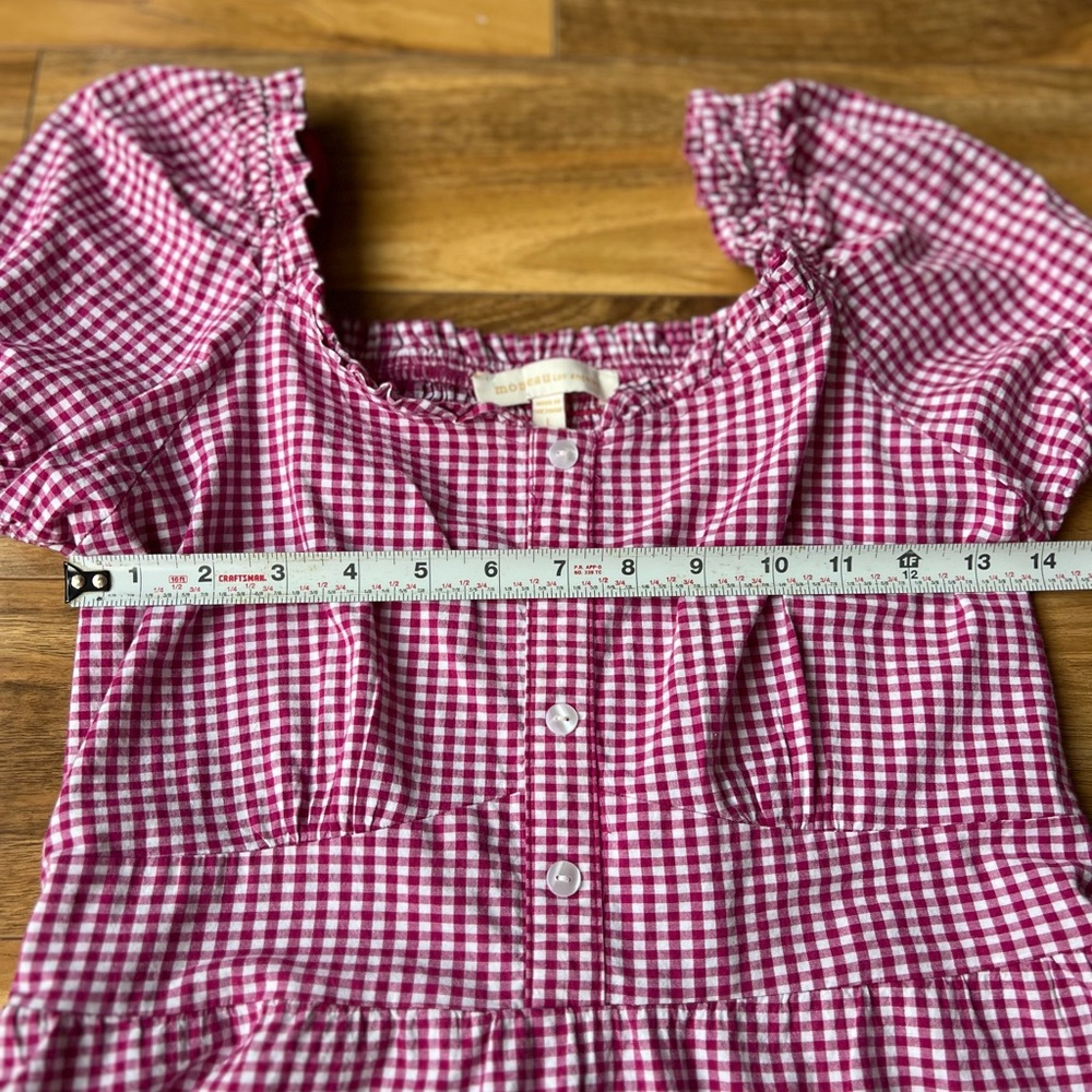 Chic Pink Checkered Midi Dress - Picture 9 of 12